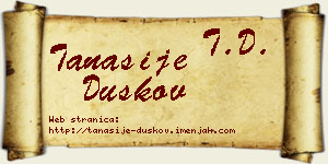 Tanasije Duškov vizit kartica